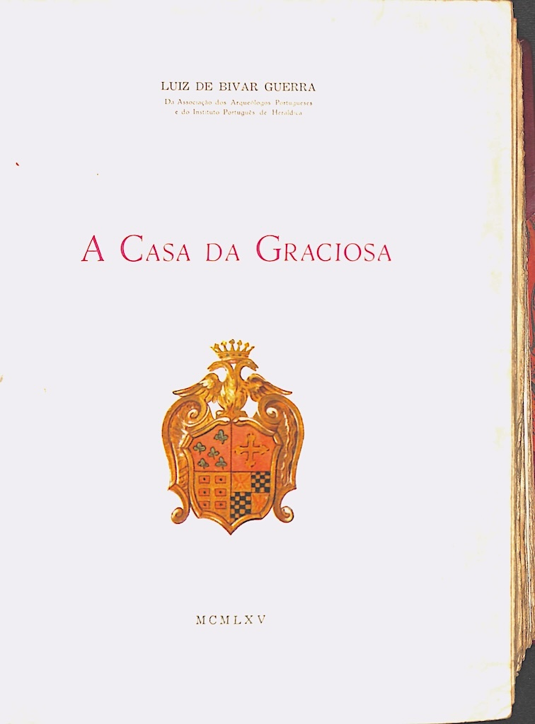 Capa de livro com brasão Marquês da Graciosa