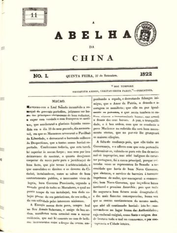 A abelha da China, 1822-1823. Fundação de Macau, Macau 1994