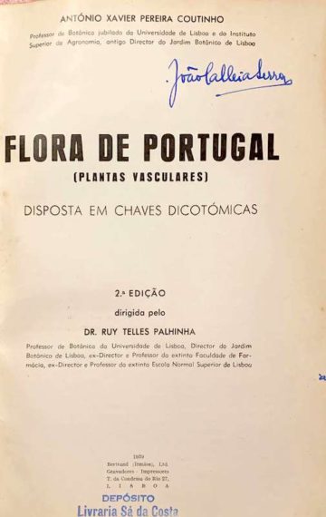 António Xavier Pereira Coutinho, Flora de Portugal (plantas vasculares), Bertrand, Lisboa, 1939