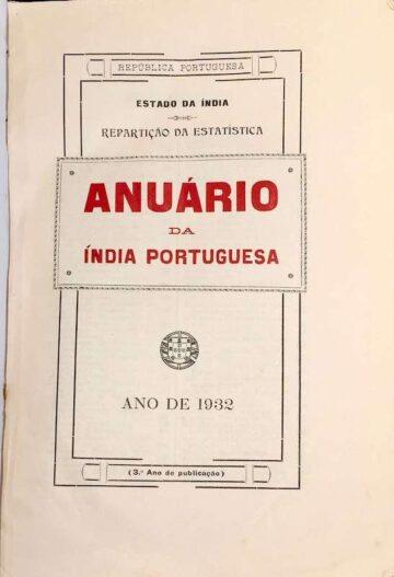 Anuário da Índia Portuguesa, ano de 1932