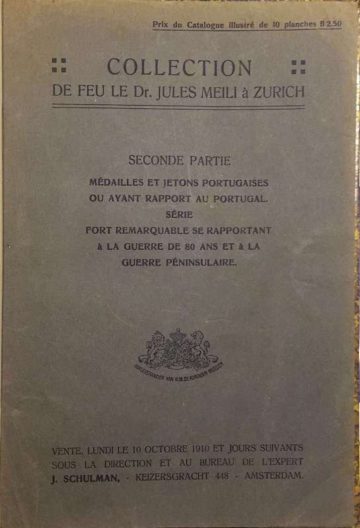 Collection de feu le Dr. Jules Meili à Zurich