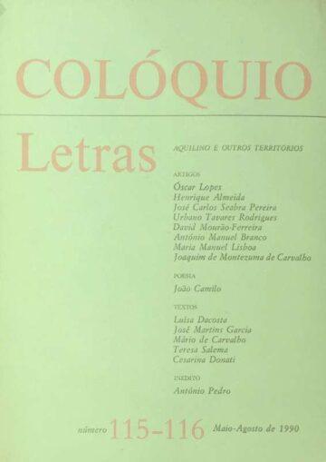 Colóquio Letras, Aquilino e outros territórios