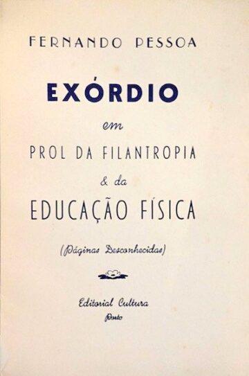 Exórdio em prol da filantropia e da educação física
