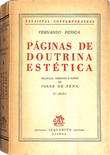 Fernando Pessoa, Páginas de doutrina estética, Inquérito, Lisboa, sd