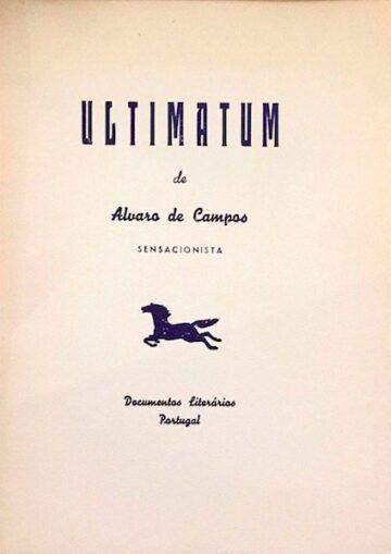 Ultimatum, Álvaro de campos, edição facsimilada