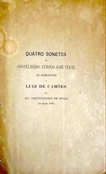 Quatro sonetos em homenagem a Luís de Camões no seu tricentenário em Braga, 10 de Junho de 1880