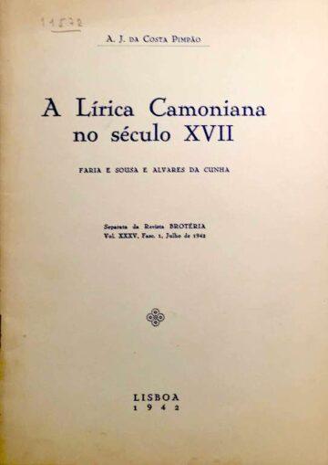 A lírica camoniana no século XVII