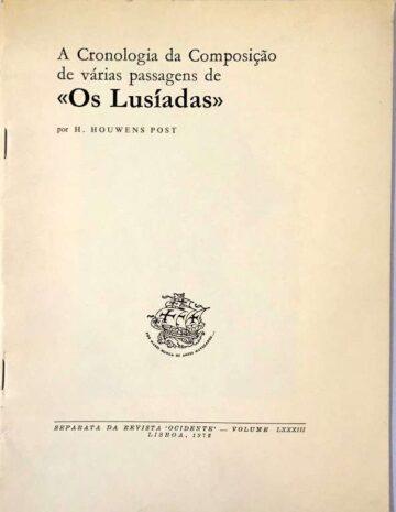 A Cronologia da Composição de várias passagens de «Os Lusíadas»