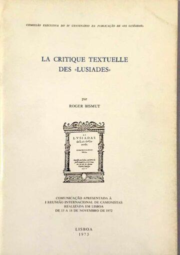 La critique textuelle des «Lusiades»