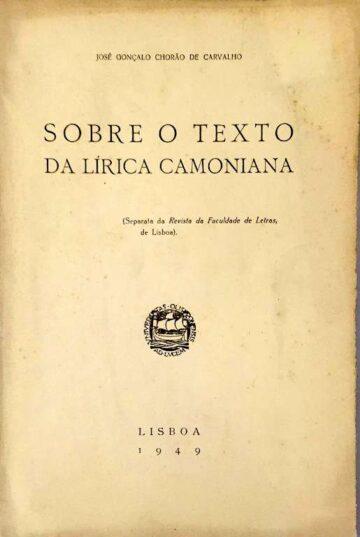Sobre o Texto da Lírica Camoniana