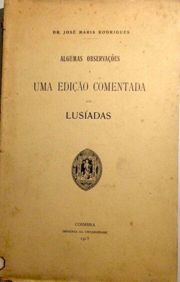 Algumas observações a uma edição comentada dos Lusíadas