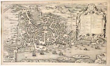 Mapa, Planta de Goa, Merian, 1638