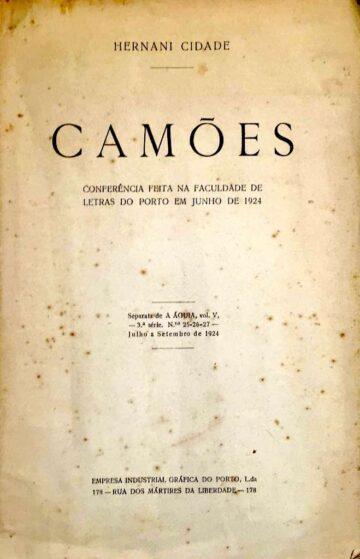 Camões, conferência feita na Faculdade de Letras do Porto em Junho de 1924