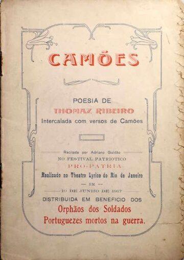 Camões, poesia de Tomás Ribeiro intercalada com versos de Camões