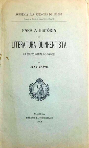Para a história da literatura quinhentista: Um soneto inédito de Camões?