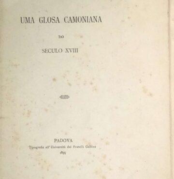 Uma glosa camoniana do Século XVIII