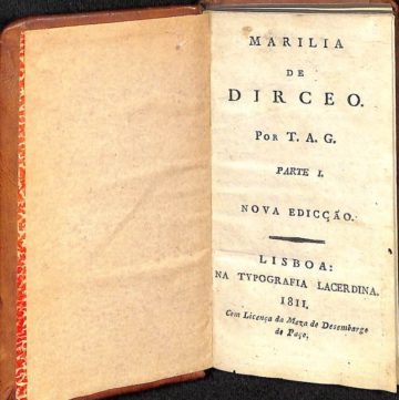 Gonzaga, Tomás António. Marilia de Dirceo, Lisboa, Tipografia Lacerdina, 1811