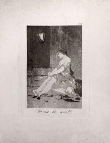 Francisco de Goya y Lucientes, Los caprichos, n.º 32 «Porque fue sensible»