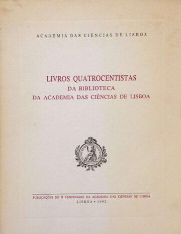 Livros quatrocentistas da Biblioteca da Academia das Ciências de Lisboa