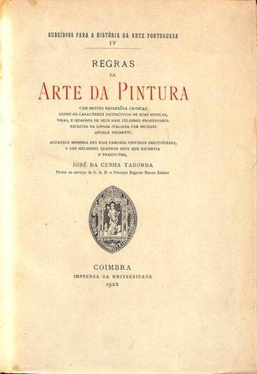 José da Cunha Taborda, Regras da arte da pintura, Coimbra, 1922