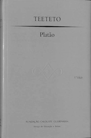 Platão, Teeteto, Gulbenkian, Lisboa, 2010