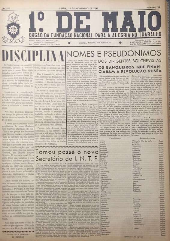 Semanário 1 de maio jornal de todos os trabalhadores