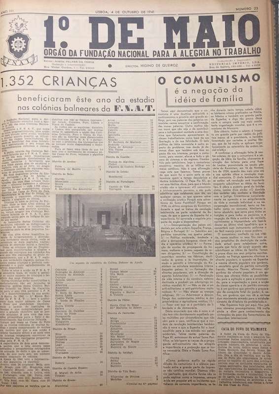 Semanário 1 de maio jornal de todos os trabalhadores