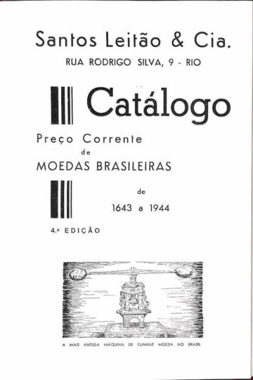 Catálogo: preço corrente de moedas brasileiras de 1643 a 1944
