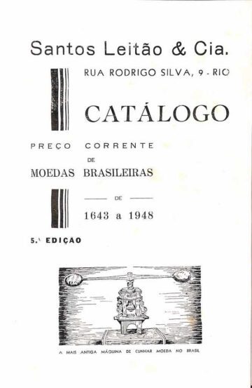 Catálogo: preço corrente de moedas brasileiras de 1643 a 1948