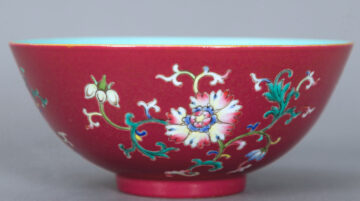 A ruby-ground famille-rose Quianlong