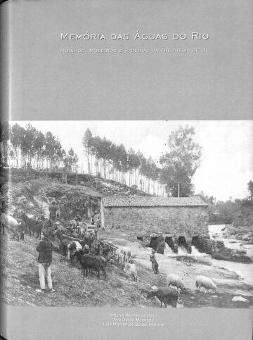 Capa de livro com imagem de moinho no rio Ul, Oliveira de Azeméis