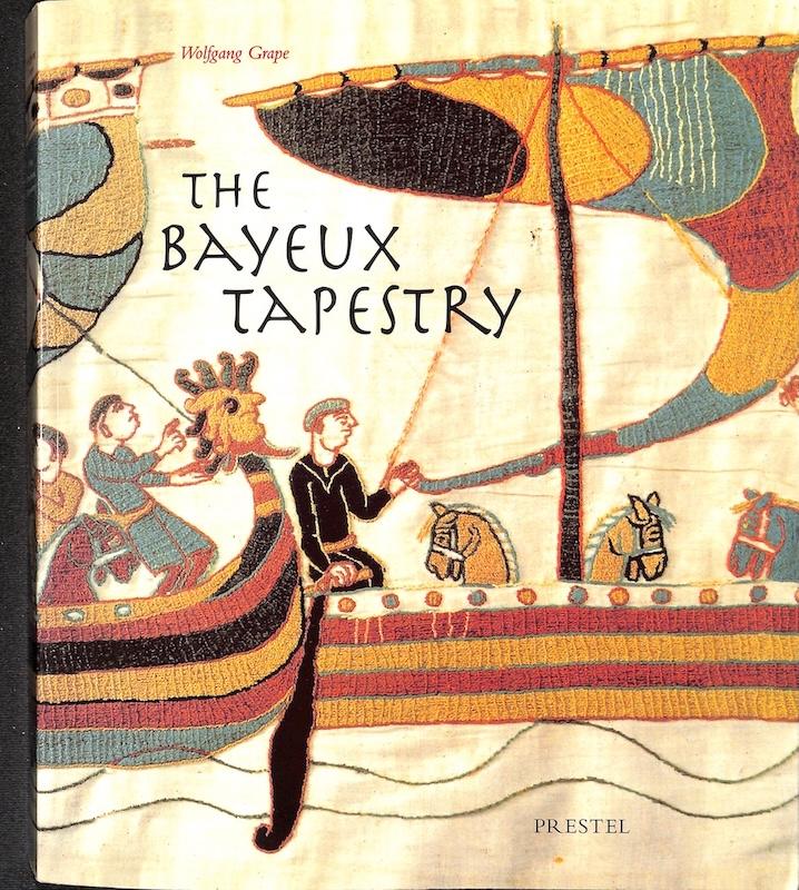 Capa de livro com fragmento da tapeçaria de Bayeux
