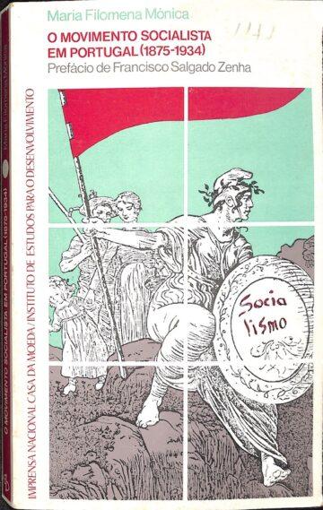 capa do livro: O movimento socialista em Portugal, 1875-1934, imagem com a representação da república com o escudo so Socialismo