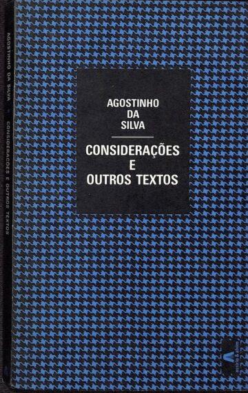 Capa do livro: Considerações e outros textos de Agostinho da Silva