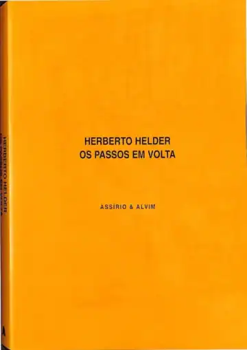 Capa do livro Os passos em volta, Herberto Helder
