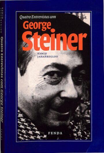 capa de livro Quatro entrevistas com George Steiner, com fotografia de George Steiner