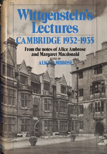 Capa livro Wittgenstein's lectures Cambridge 1932-1935