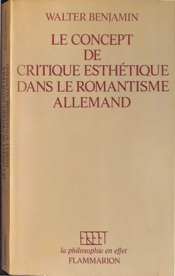 Le Concept de Critique Esthétique dans le Romantisme Allemand
