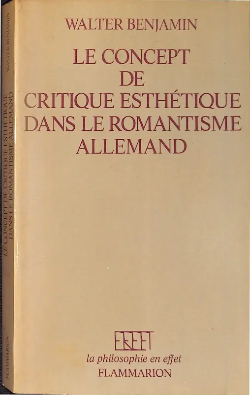 Le Concept de Critique Esthétique dans le Romantisme Allemand