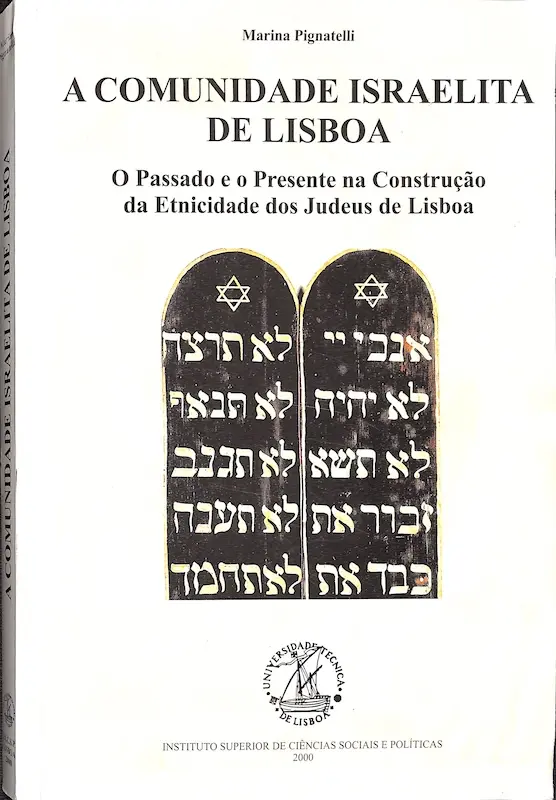 Capa de «A Comunidade Israelita de Lisboa», de Marina Pignatelli — Instituto Superior de Ciências Sociais e Políticas, 2000.